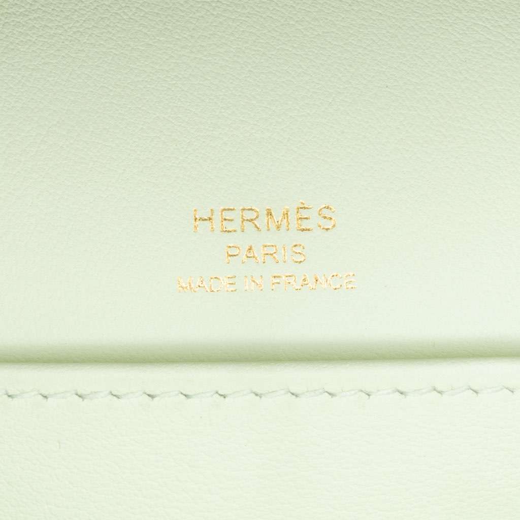 Hermès Chevre Mysore Geta Green Leather Good condition - Box View