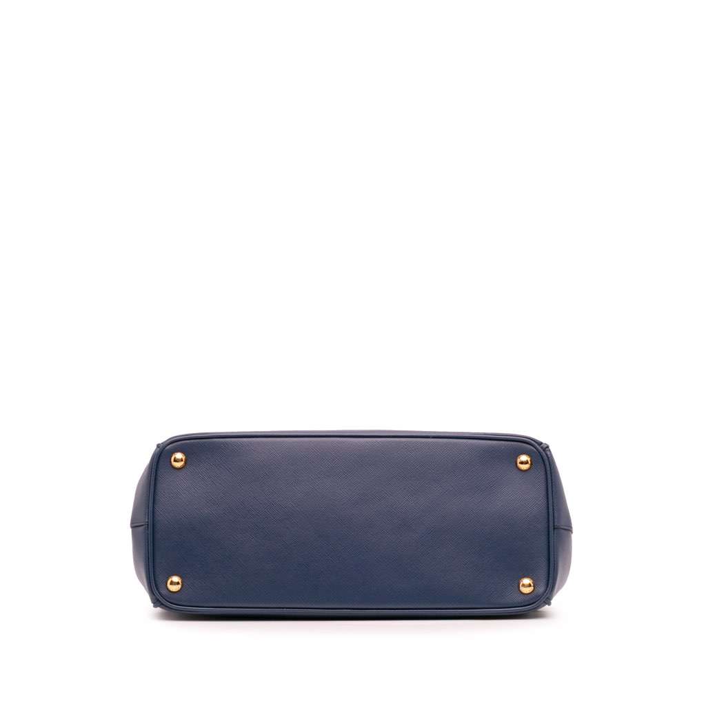 Prada Medium Saffiano Lux Galleria Double Zip Satchel Blue Leather Good condition - Inside View