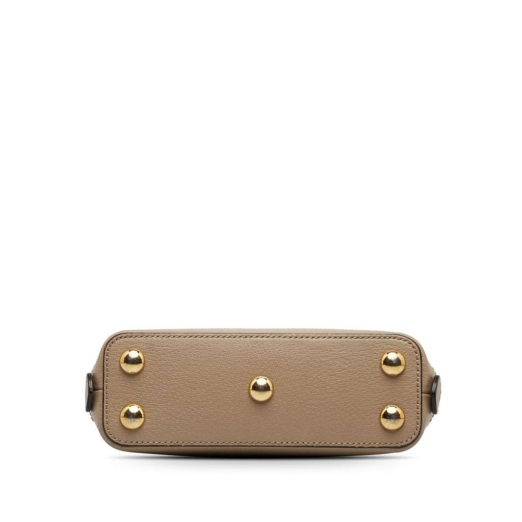 Gucci Mini GG Supreme Horsebit 1955 Satchel Brown Canvas Very good - Model View