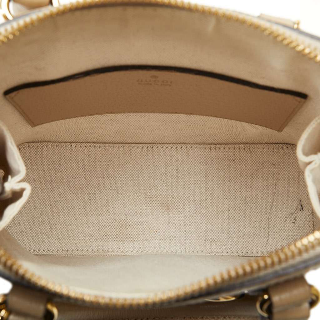 Gucci Mini GG Supreme Horsebit 1955 Satchel Brown Canvas Very good - Box View