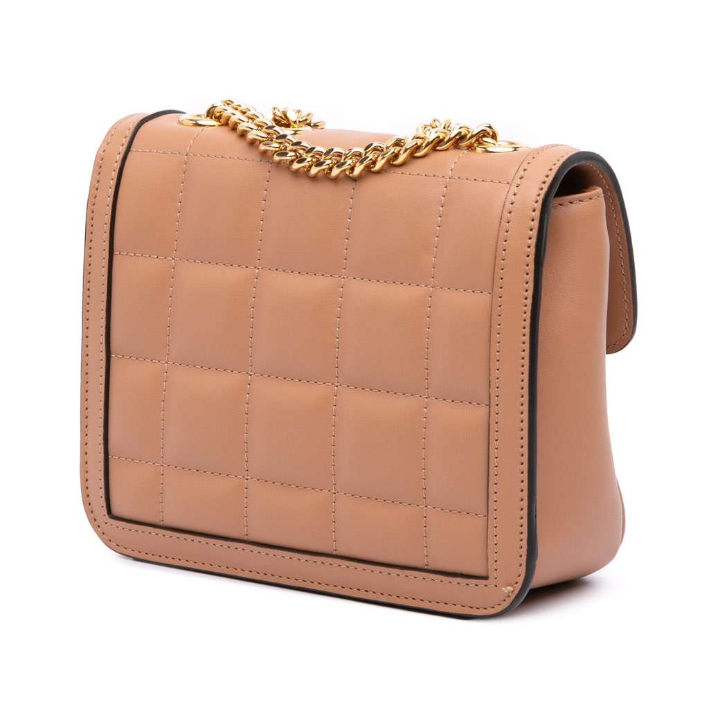 Gucci Mini Leather Deco Chain Shoulder Bag Brown Leather Very good - Back View