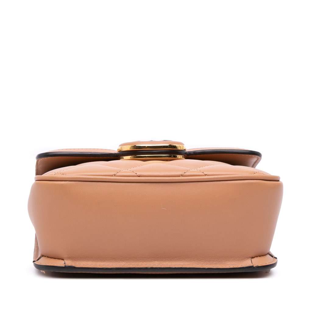 Gucci Mini Leather Deco Chain Shoulder Bag Brown Leather Very good - Inside View