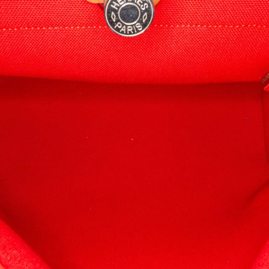 Hermès Toile Herbag Zip 31 Red Canvas Good condition - Box View