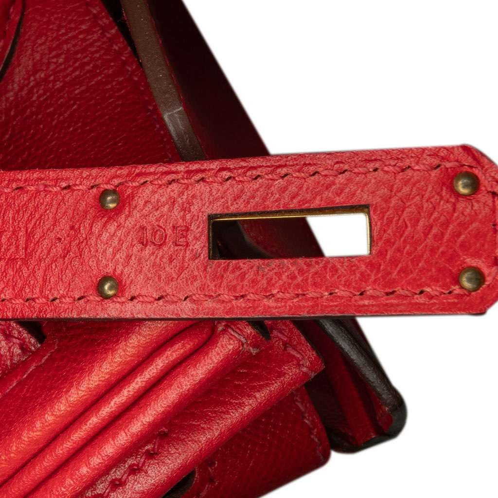 Hermès Epsom Birkin Retourne 30 Red Leather Good condition - Box View