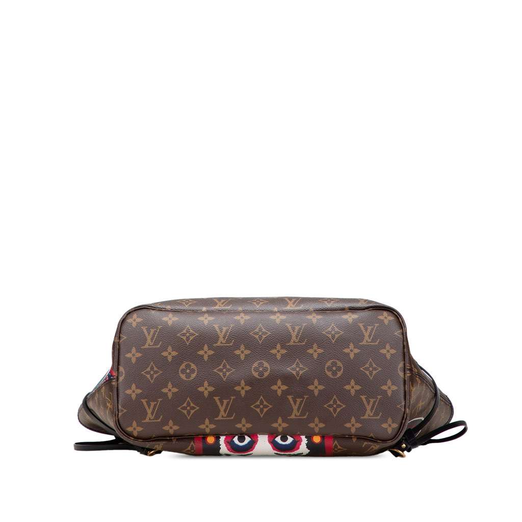 Louis Vuitton Monogram Kabuki Neverfull MM Brown Canvas Fair - Inside View