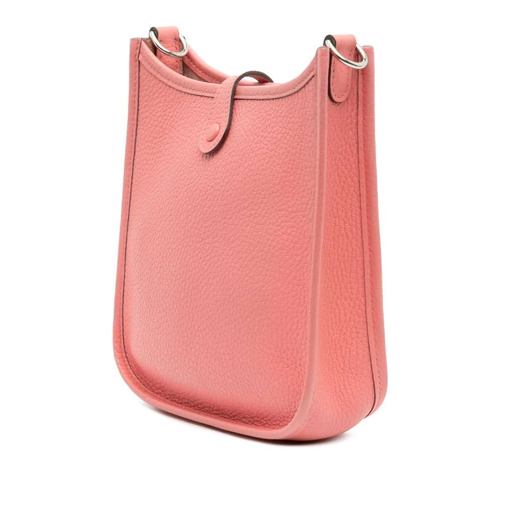 Hermès Clemence Evelyne TPM Pink Leather Fair condition - Back View