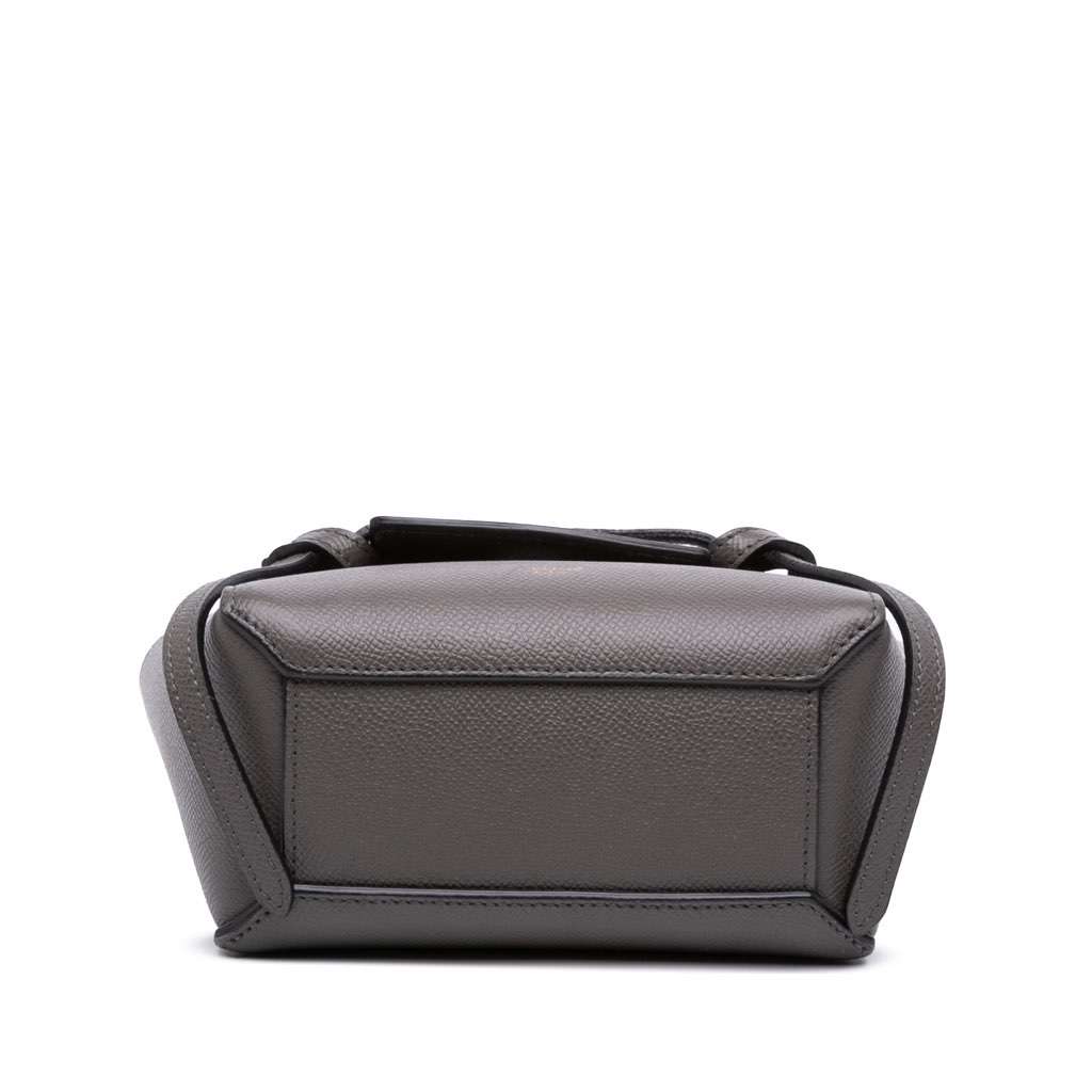 Celine Pico Grained Calfskin Belt Bag Grey Leather Good - Inside View