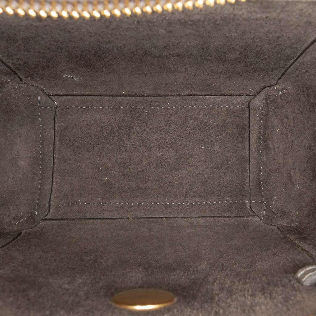 Celine Pico Grained Calfskin Belt Bag Grey Leather Good - Model View