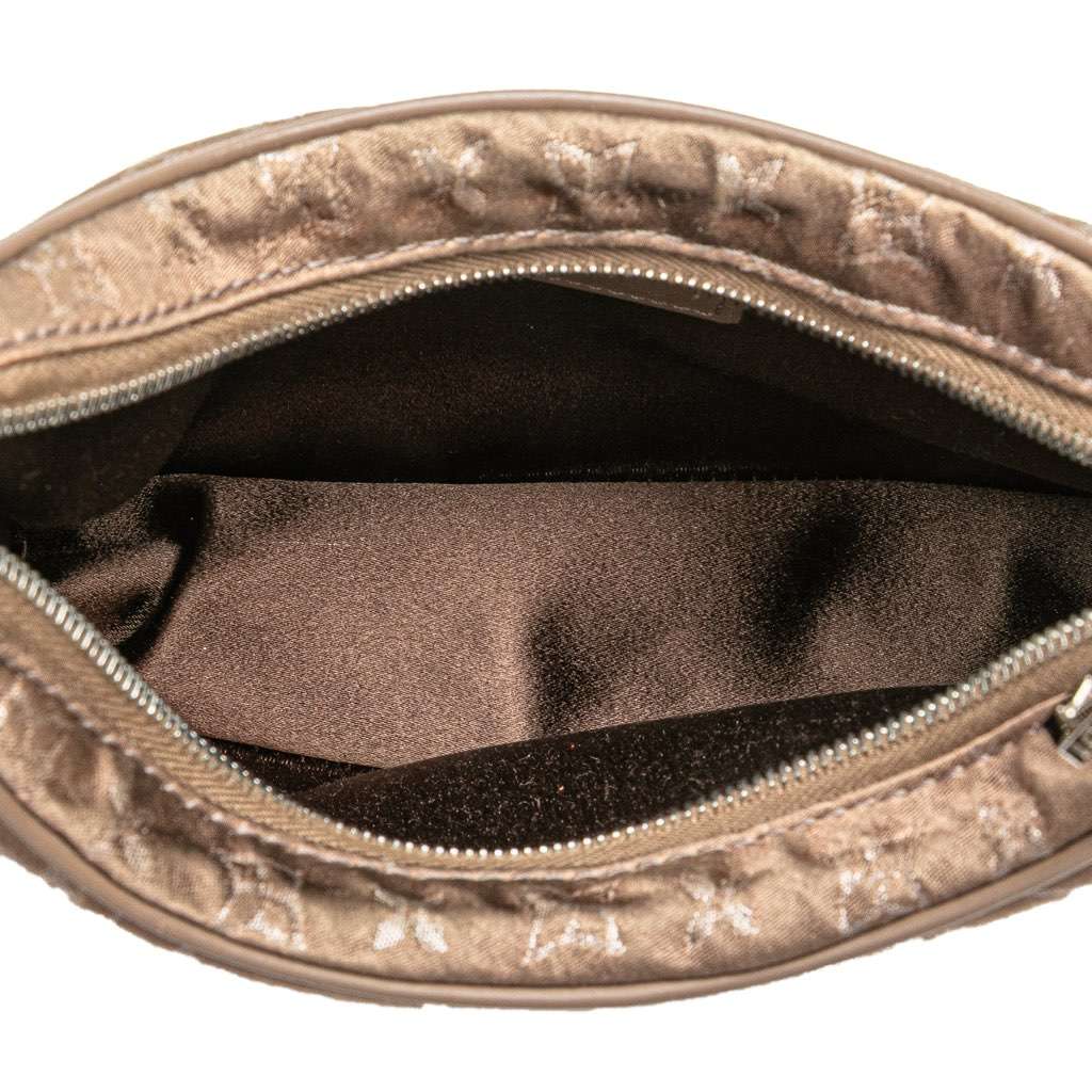 Louis Vuitton Monogram Satin Mini Boulogne Brown Satin Good condition - Model View