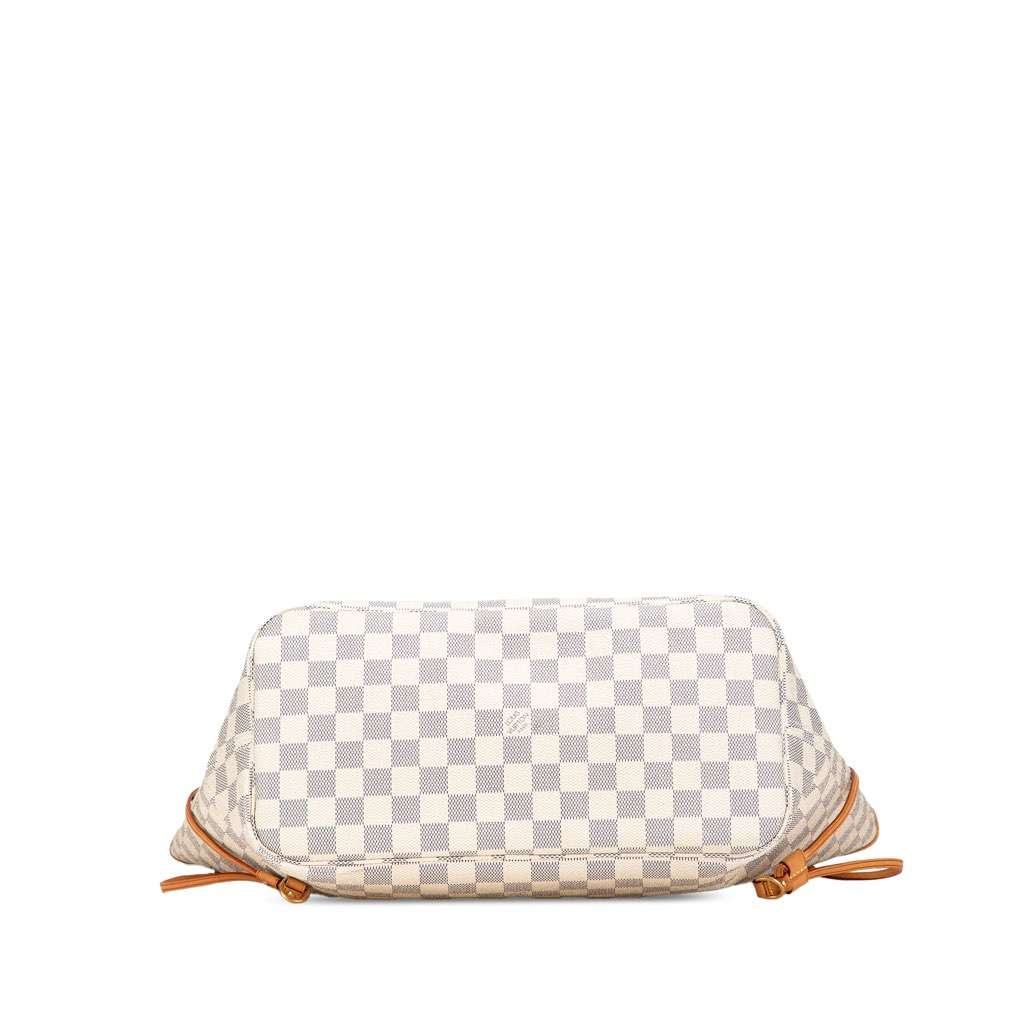 Louis Vuitton Damier Azur Neverfull MM White Canvas Good - Inside View