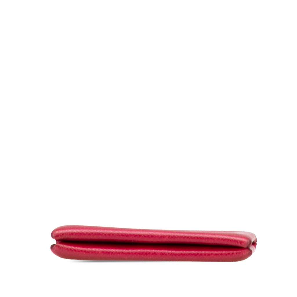 Hermès Epsom Calvi Card Holder Pink Leather Good condition - Inside View