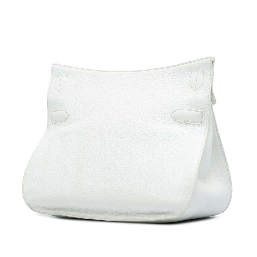 Hermès Clemence Jypsiere 34 White Leather Good condition - Back View