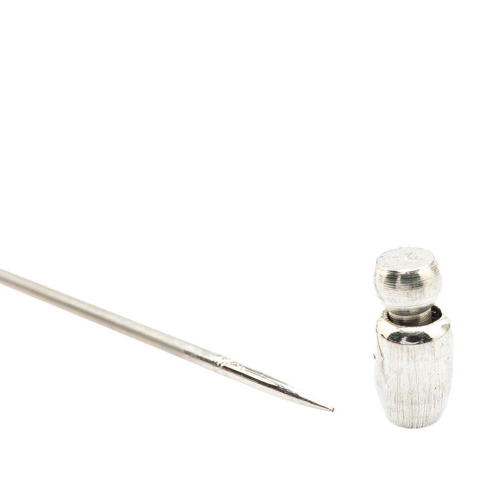 Hermès Palladium Plated Clou de Selle Stick Pin Brooch Silver Metal Good condition - Model View