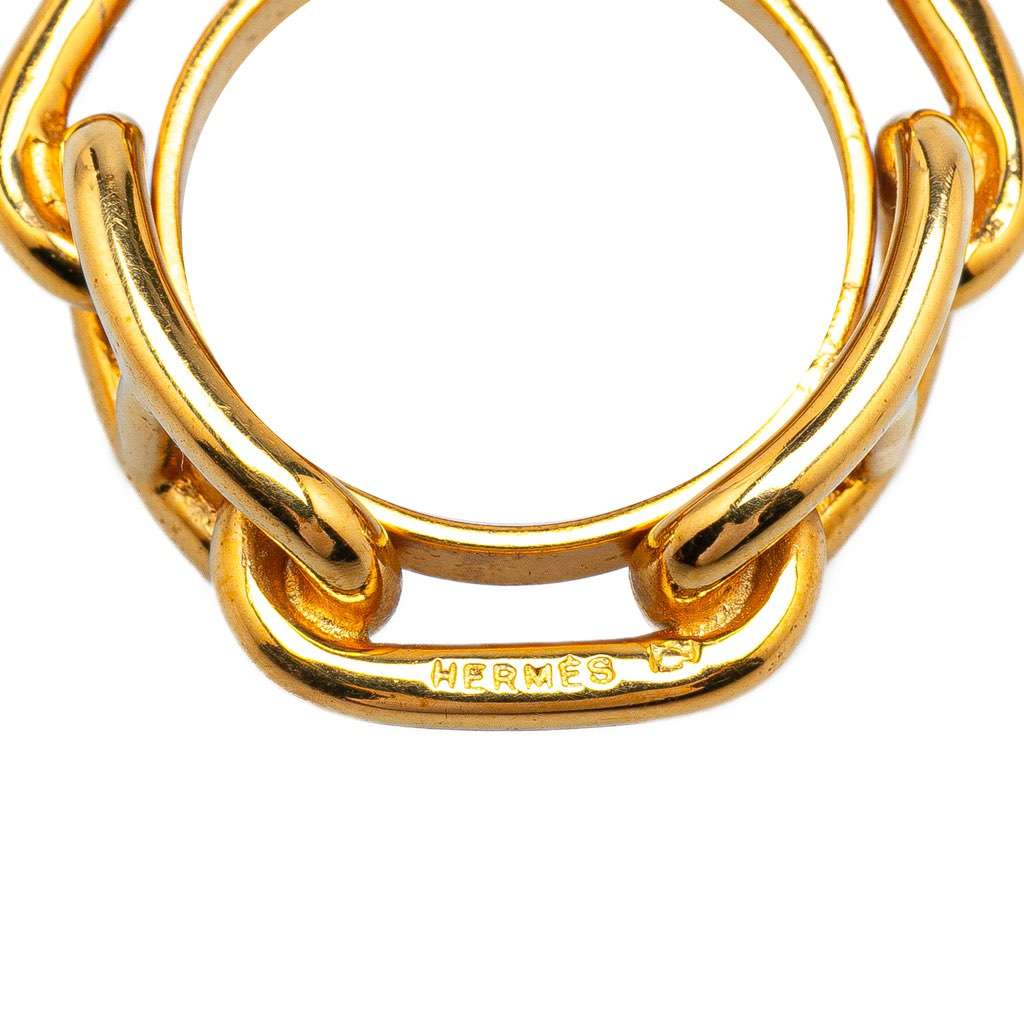 Hermès Gold Plated Chaine d'Ancre Scarf Ring Gold Metal Good condition - Model View