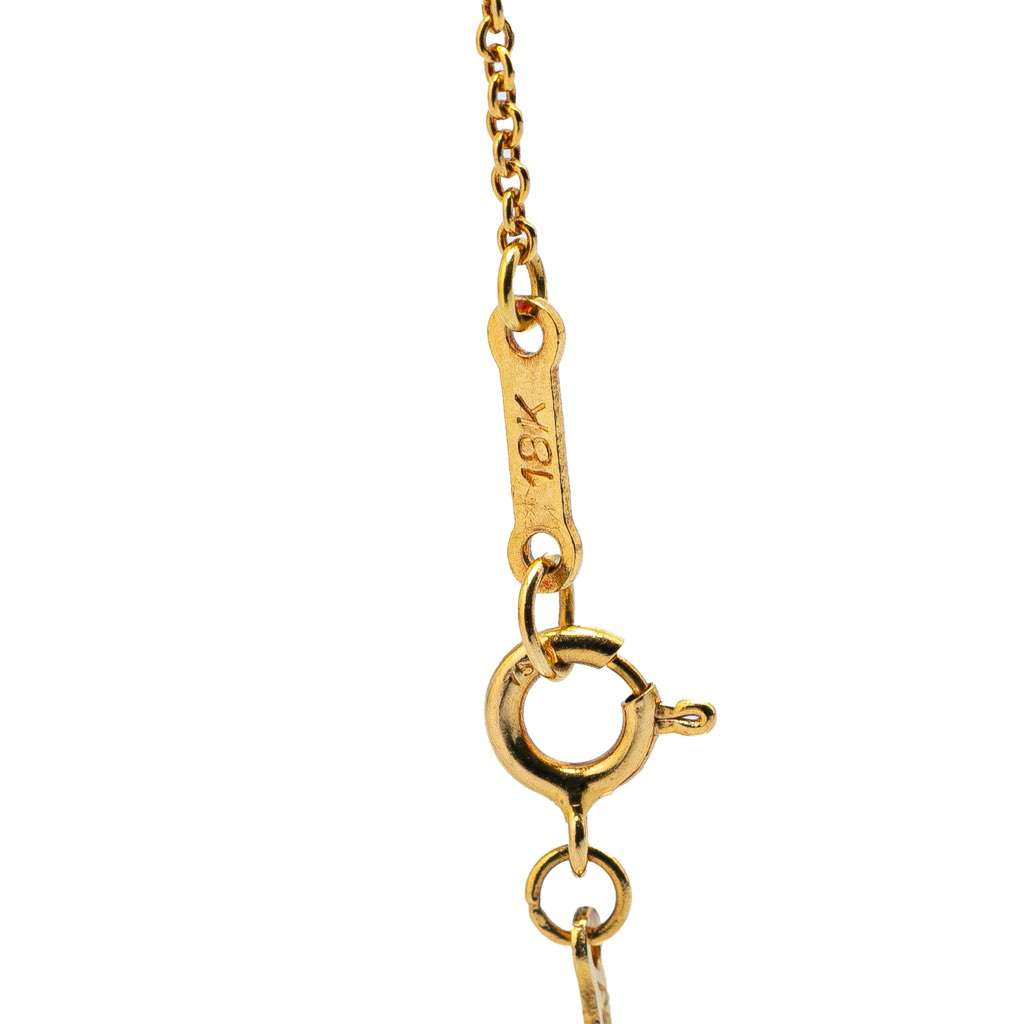 Tiffany & Co Elsa Peretti 18K Yellow Gold Open Teardrop Pendant Necklace Gold Gold Good condition - Model View