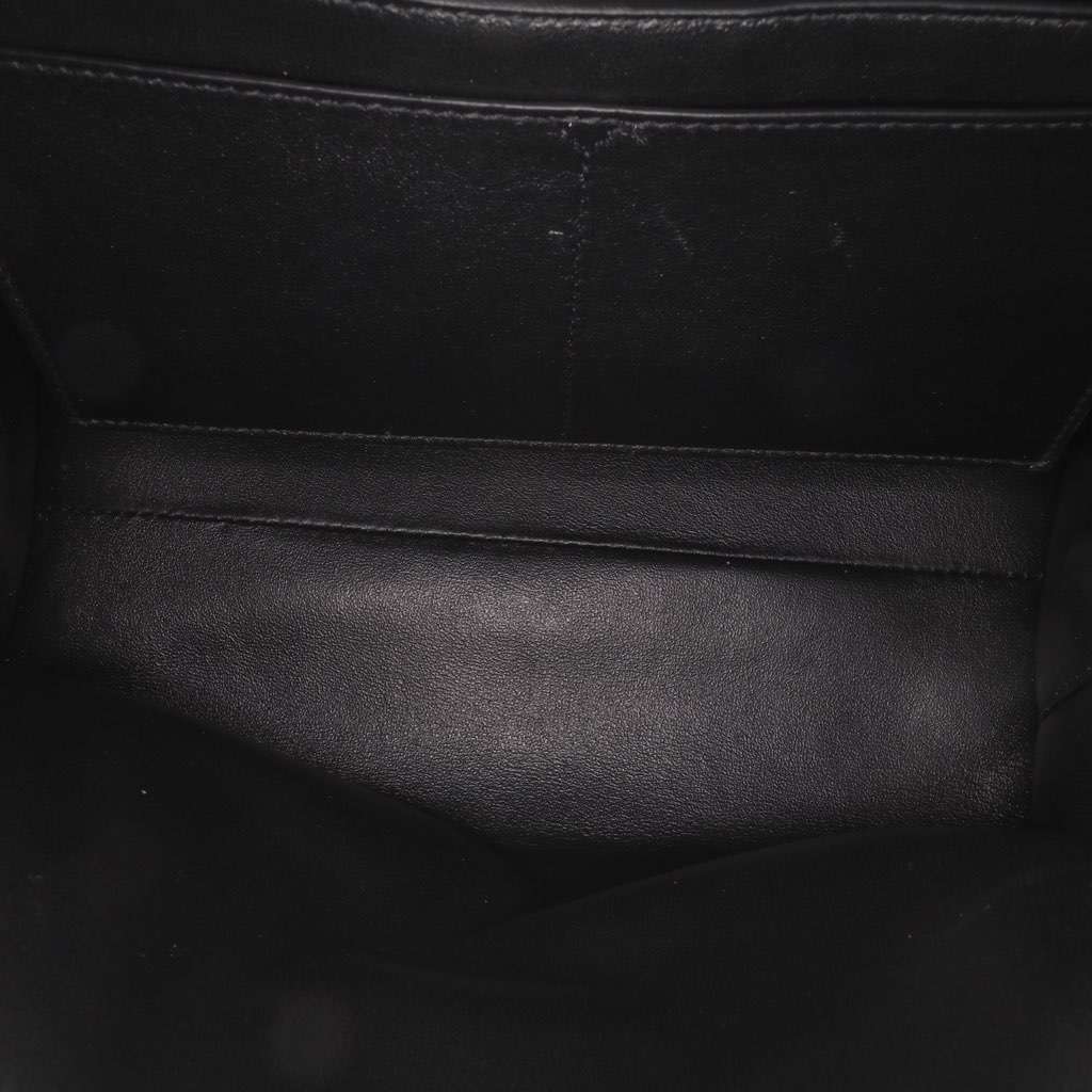 Salvatore Ferragamo Leather Gancini Trifolio Satchel Black Leather Very good condition - Model View