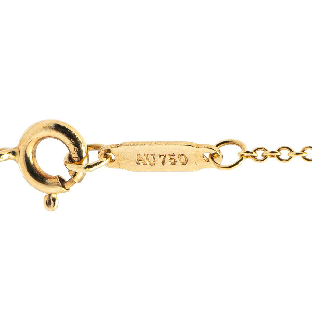 Tiffany & Co 18K Yellow Gold Trefoil Open Key Pendant Necklace Gold Gold Good condition - Inside View