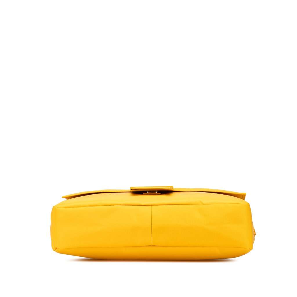 Fendi Large Econyl Nylon Baguette Satchel Yellow Very good - Inside View