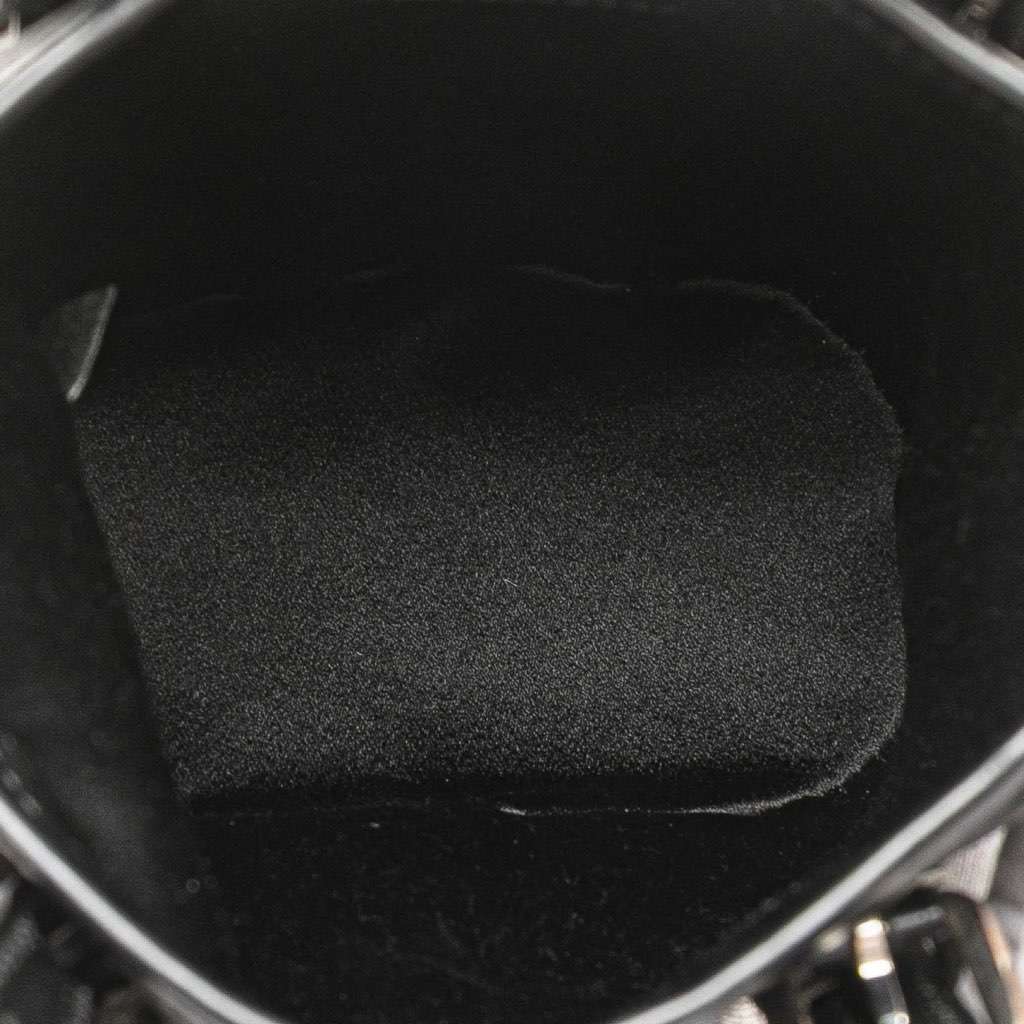 Louis Vuitton Monogram Mini Satin Bucket Black Satin Very good - Model View