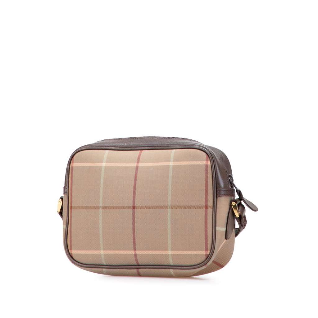 Burberry Vintage Check Canvas Crossbody Brown Canvas Good condition - Back View
