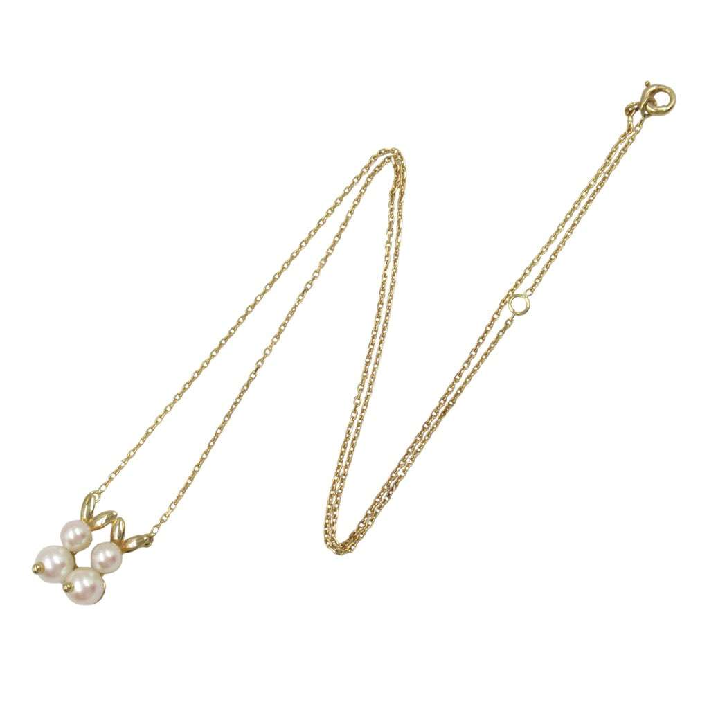 Van Cleef & Arpels 18K Yellow Gold and Akoya Pearls Necklace Gold Gold Good condition - Back View