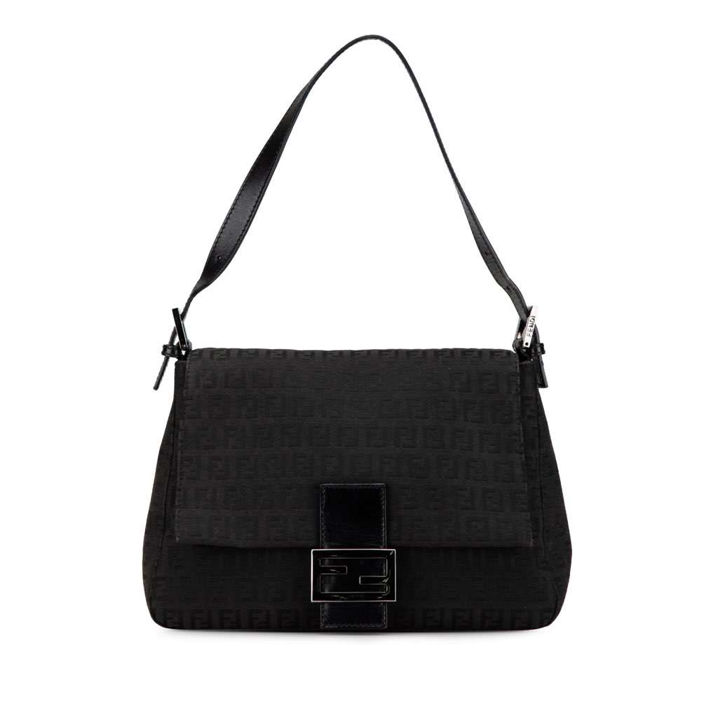 Fendi Zucchino Canvas Mamma Forever Black Canvas Good condition - Front View