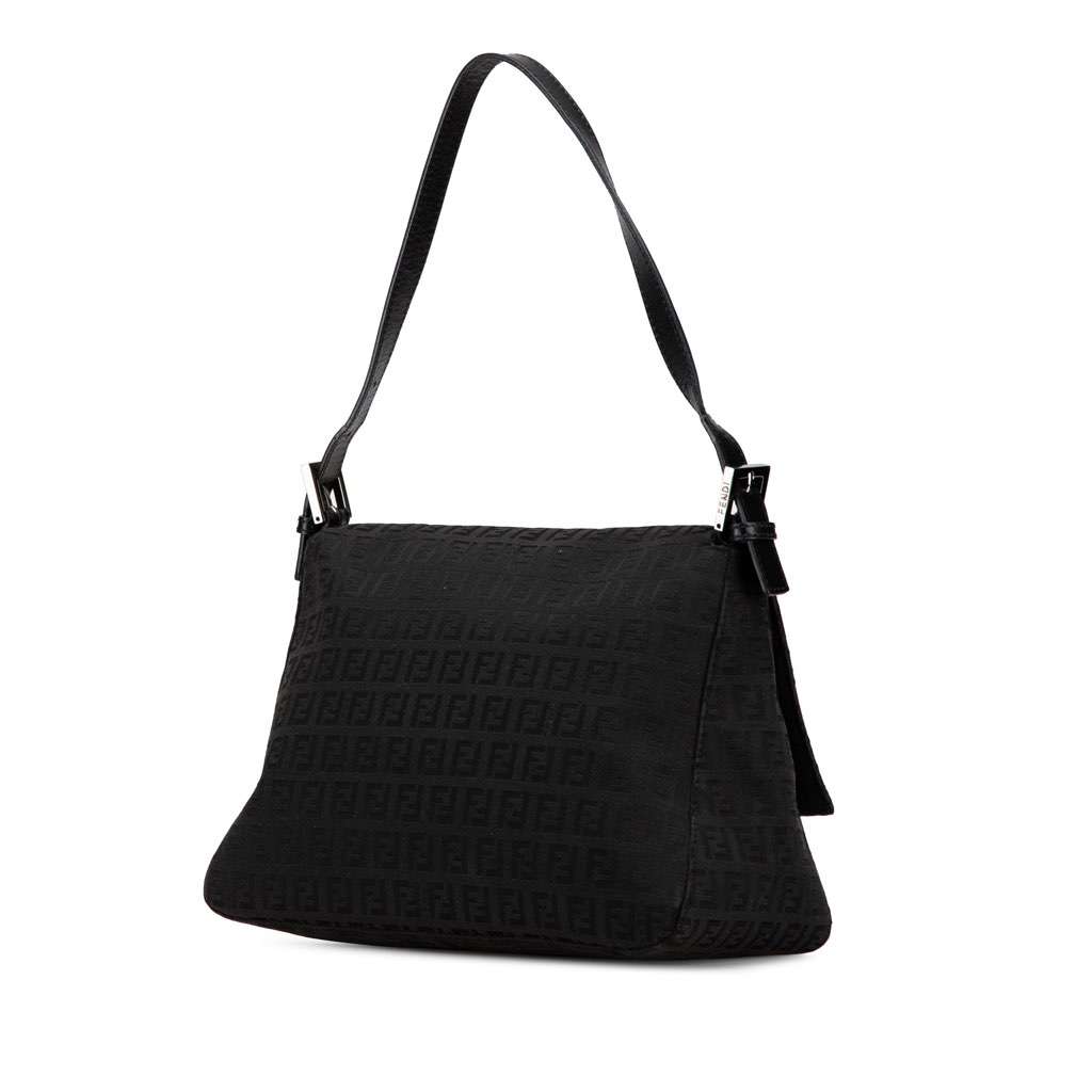 Fendi Zucchino Canvas Mamma Forever Black Canvas Good condition - Back View