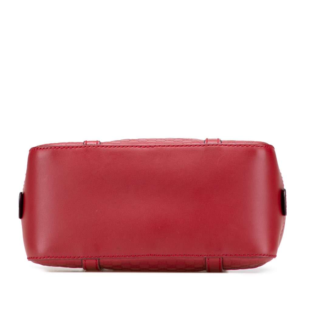 Gucci Small Microguccissima Bree Satchel Red Leather Very good - Inside View