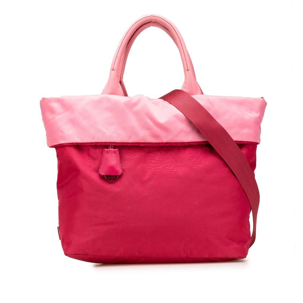 Prada Tessuto Reversible Satchel Red Very good - Front View