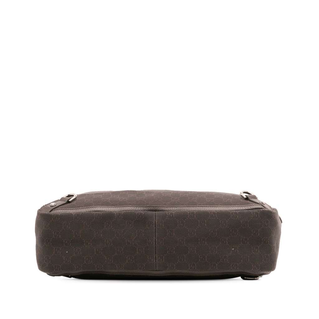 Gucci GG Denim Abbey D Ring Tote Brown Denim Good - Inside View