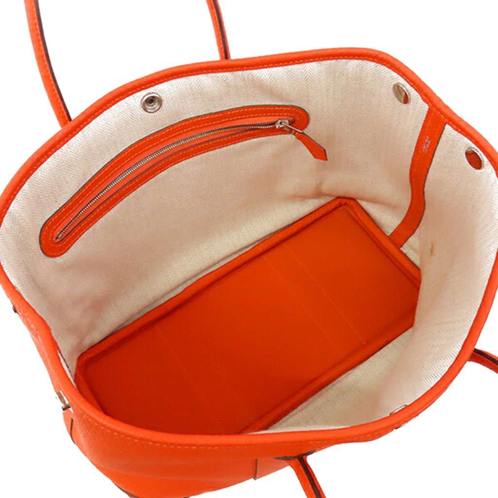 Hermès Negonda Garden Party 30 Orange Leather Very good - Model View