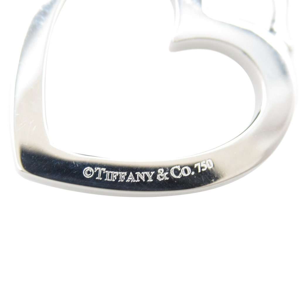 Tiffany & Co 18K White Gold Sentimental Heart Pendant Necklace Silver White Gold Good condition - Inside View