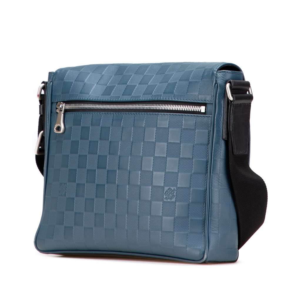 Louis Vuitton Damier Infini District PM Blue Leather Very good - Back View