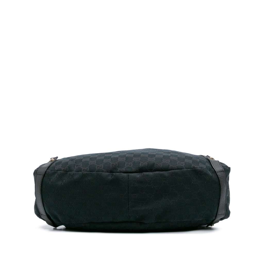 Gucci GG Canvas Abbey D Ring Tote Black Canvas Good - Inside View
