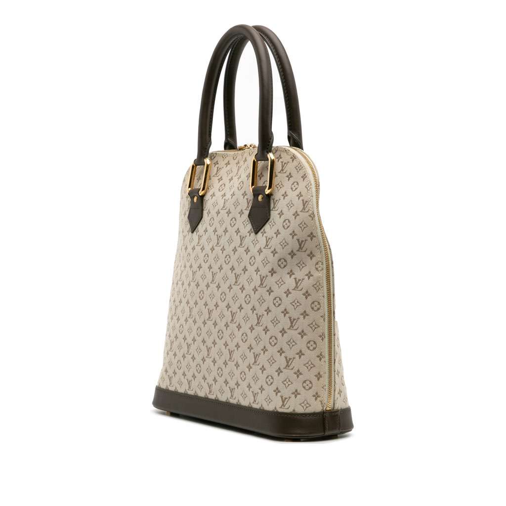 Louis Vuitton Monogram Mini Lin Alma Haut Brown Cotton Good - Back View