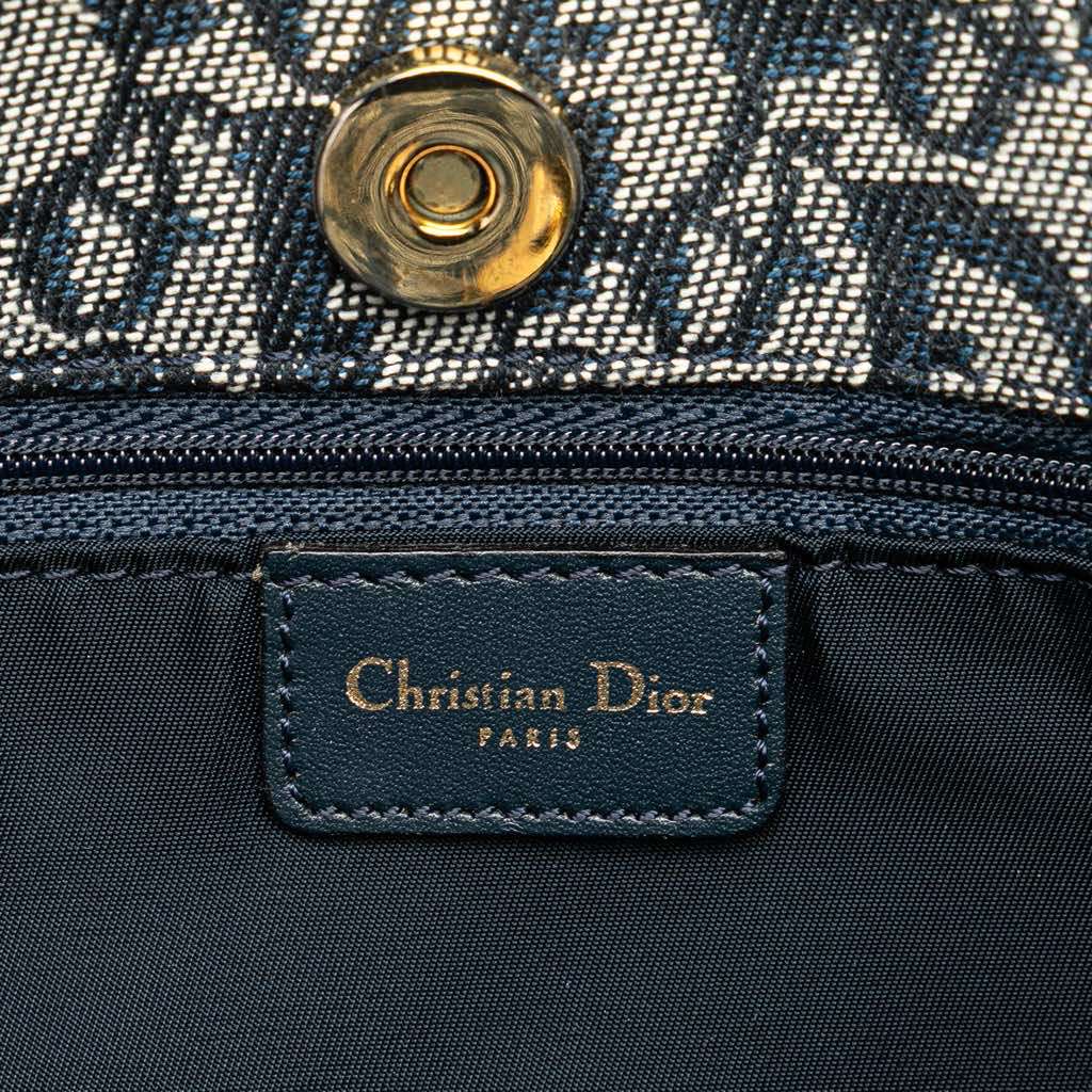 Dior Diorissimo Trotter Canvas Tote Blue Canvas Very good - Box View