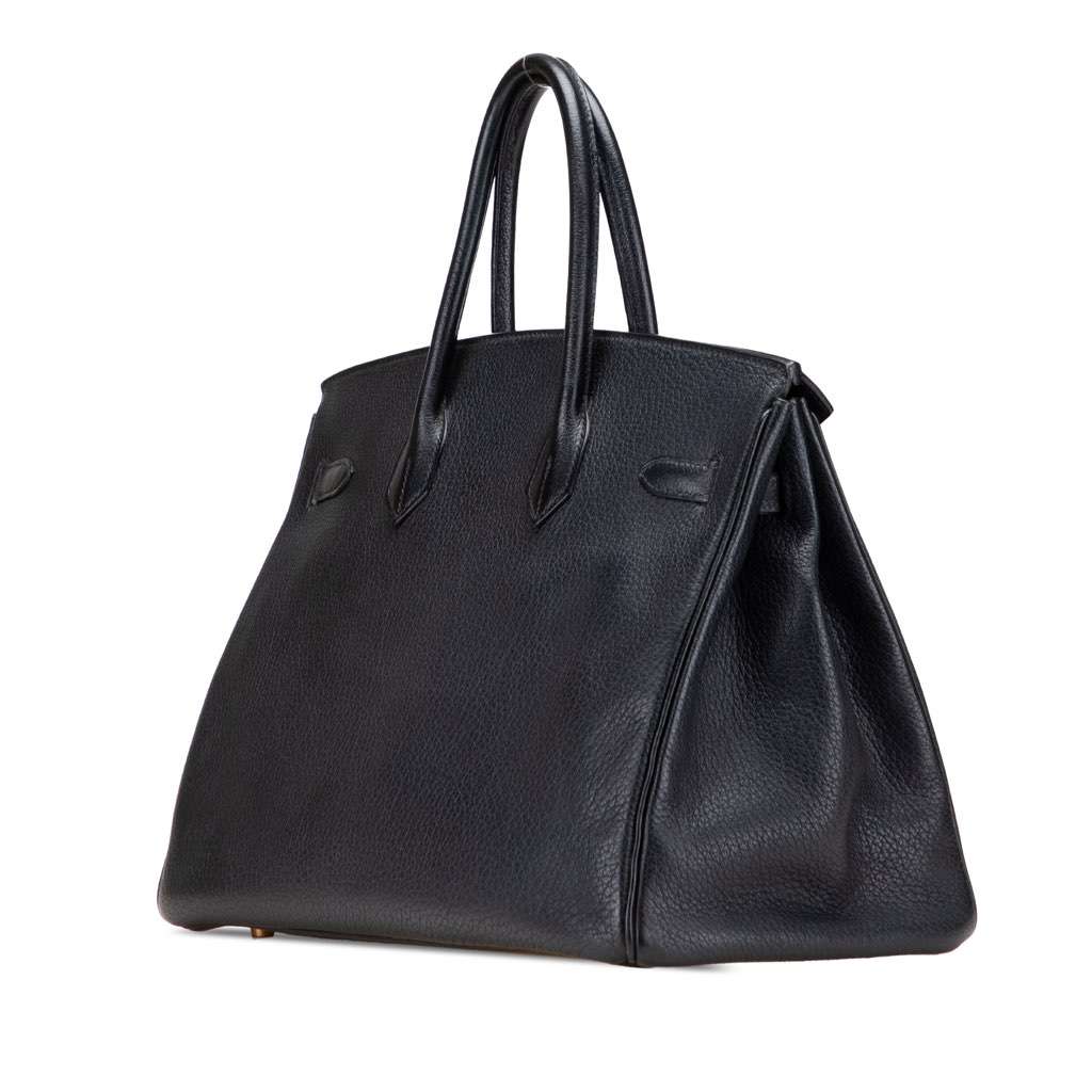 Hermès Togo Birkin Retourne 35 Black Leather Good condition - Back View