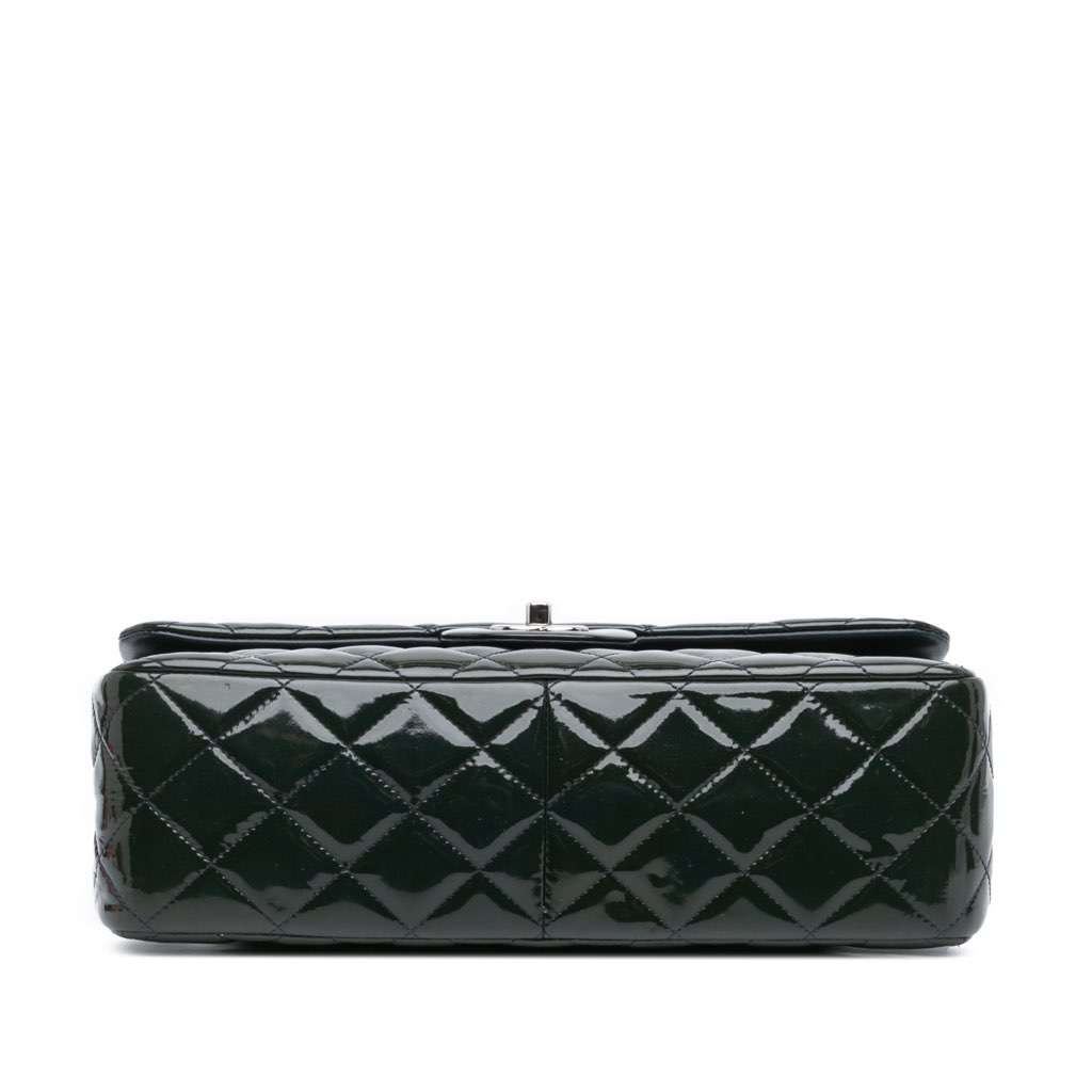 Chanel Jumbo Classic Patent Double Flap Blue Leather Good condition - Inside View