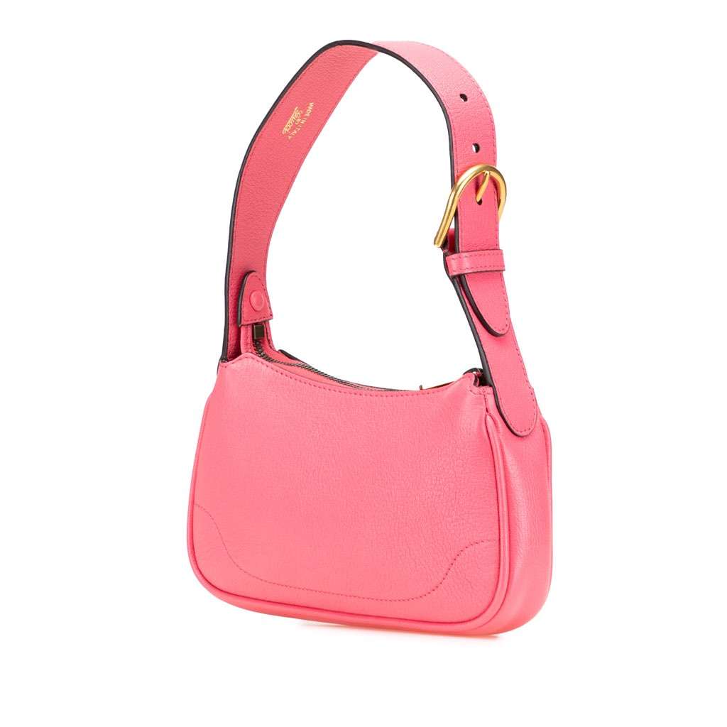 Gucci Mini Leather Aphrodite Shoulder Bag Pink Leather Good condition - Back View