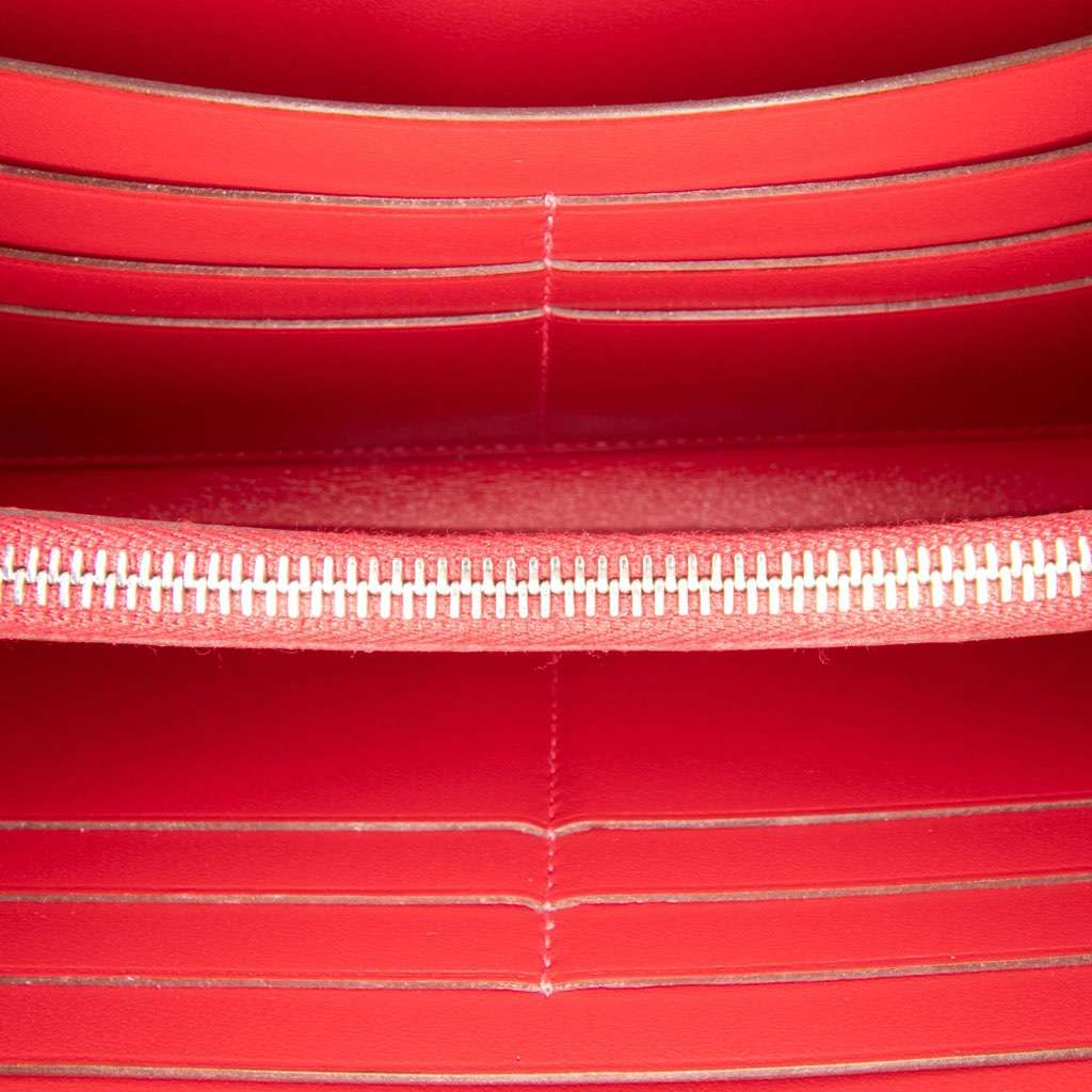 Hermès Tadelakt Verso Kelly Long Wallet Red Leather Good condition - Model View