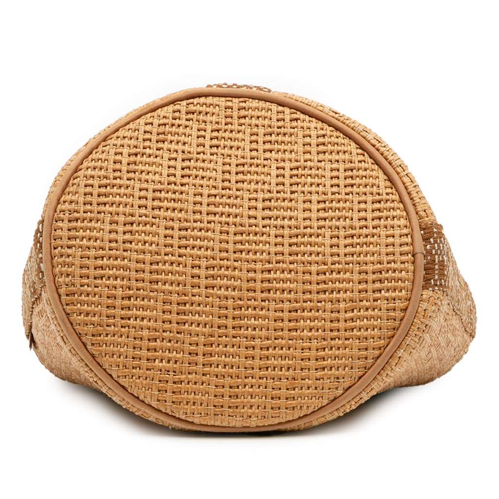 Hermès Woven Straw Saxo MM Brown Good condition - Inside View