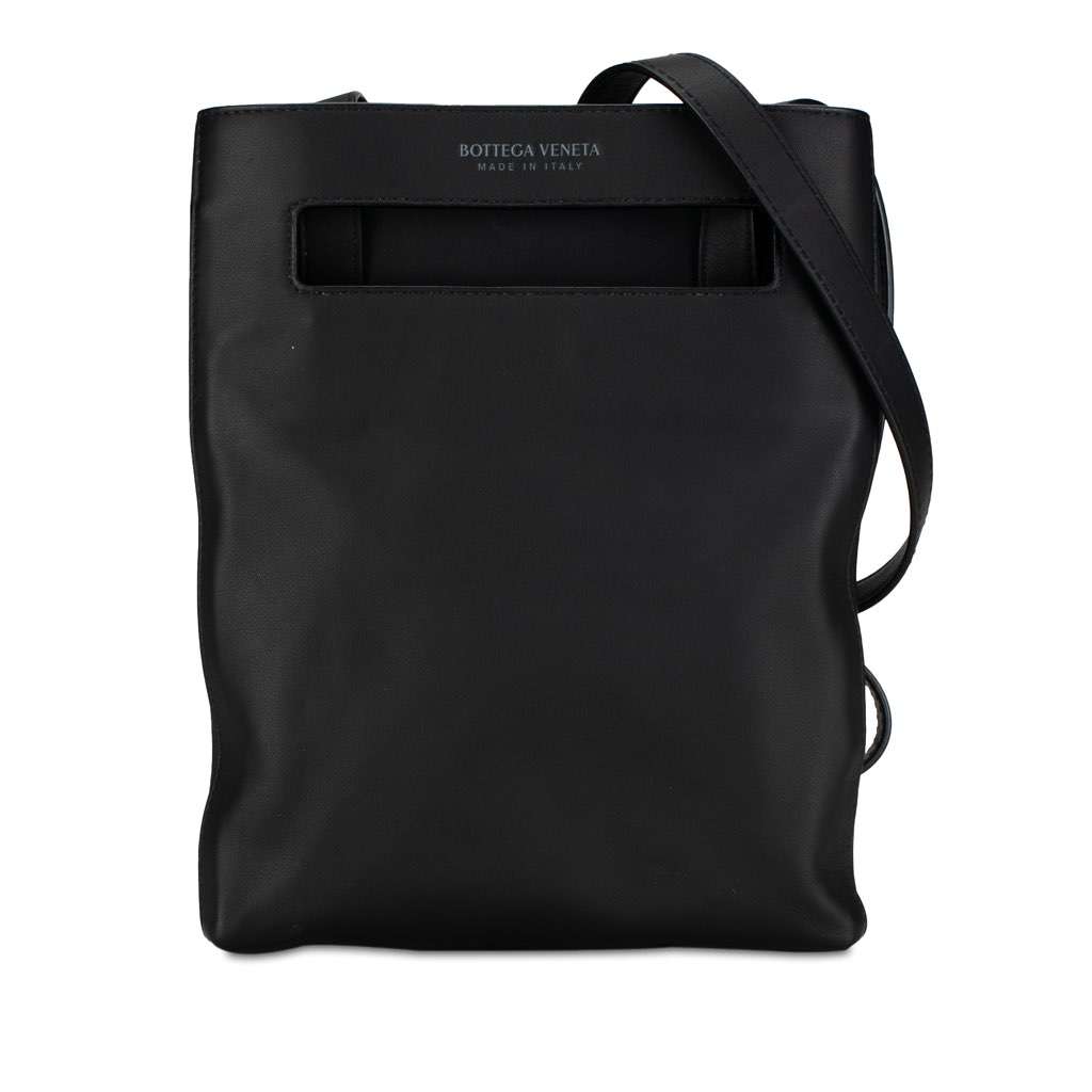 Bottega Veneta The Slot Crossbody Black Leather Very good condition - Front View