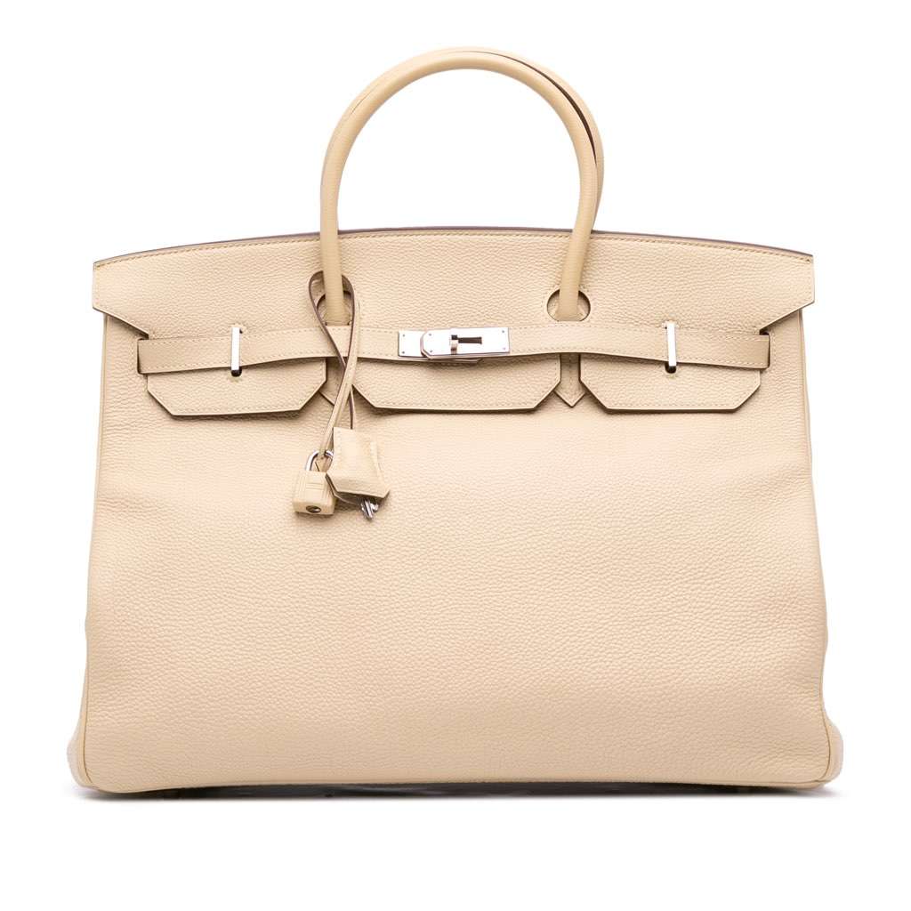Hermès Togo Birkin Retourne 40 Brown Leather Good condition - Front View