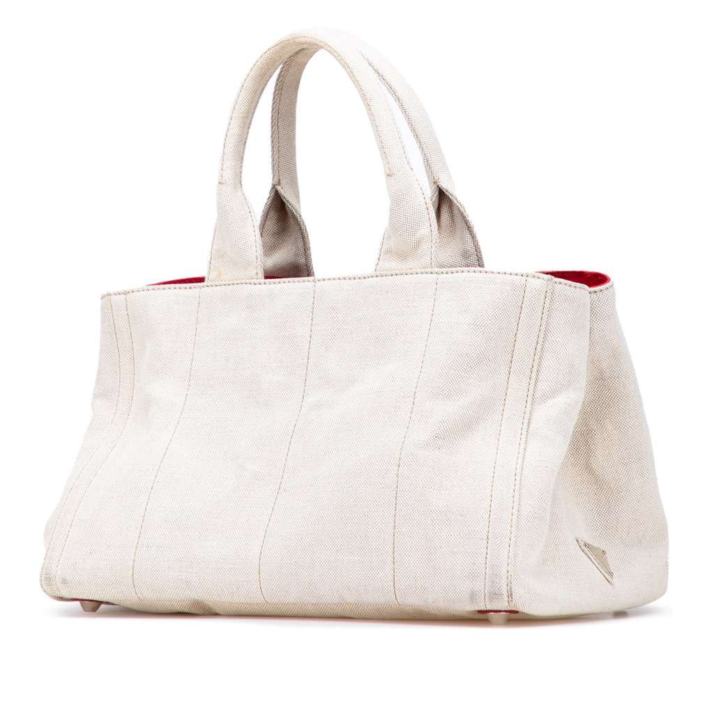 Prada Canvas Canapa Mistolino Tote Brown Canvas Very good condition - Back View