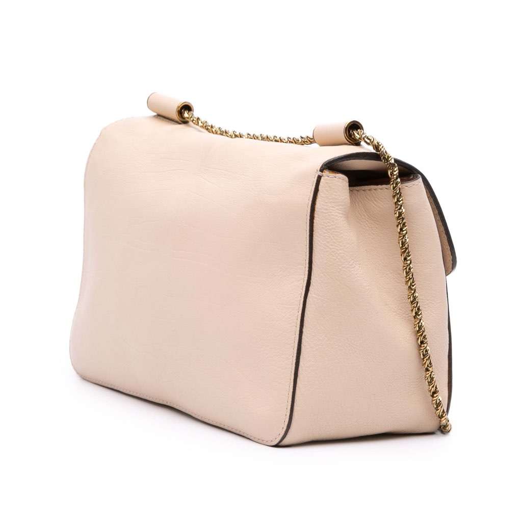 Chloé Medium Goatskin Elsie Crossbody Brown Leather Good condition - Back View