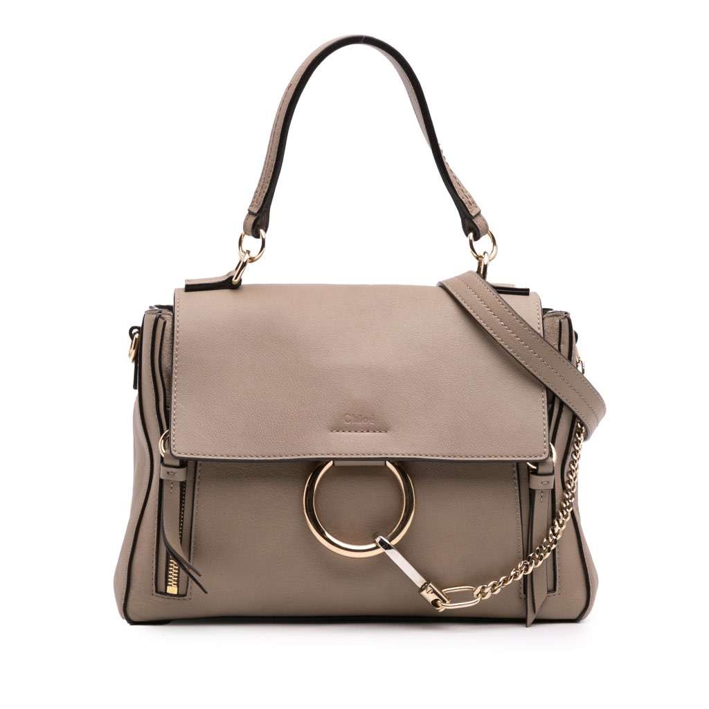 Chloé Small Leather Faye Day Satchel Brown Leather Good condition - Front View