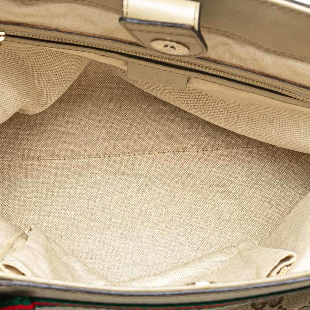 Gucci GG Canvas Mayfair Tote Brown Canvas Very good - Model View
