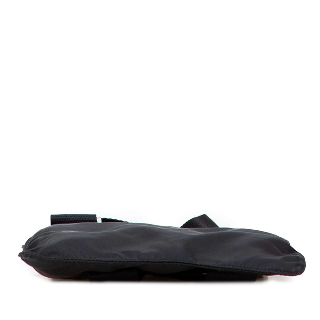 Prada Tessuto Zip Top Crossbody Black Good - Inside View