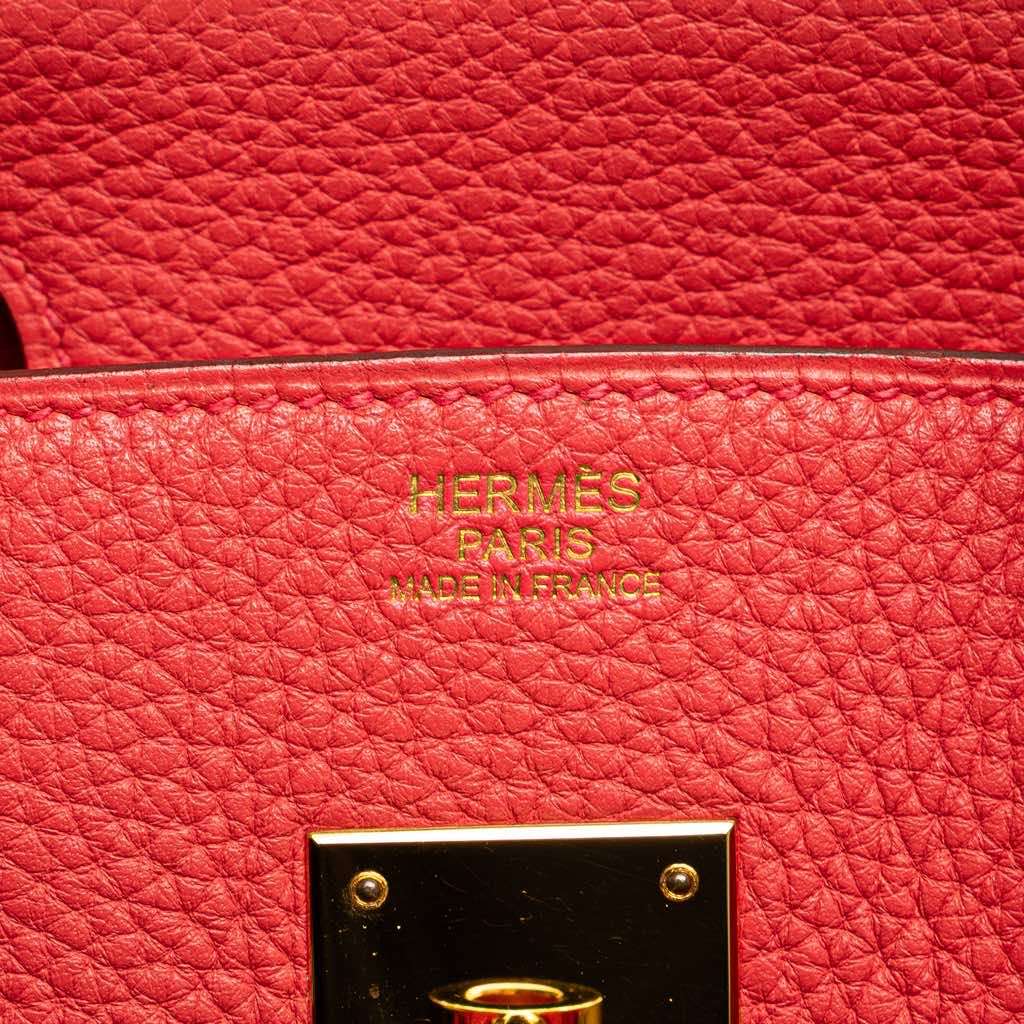 Hermès Clemence Birkin Retourne 30 Pink Leather Good condition - Box View