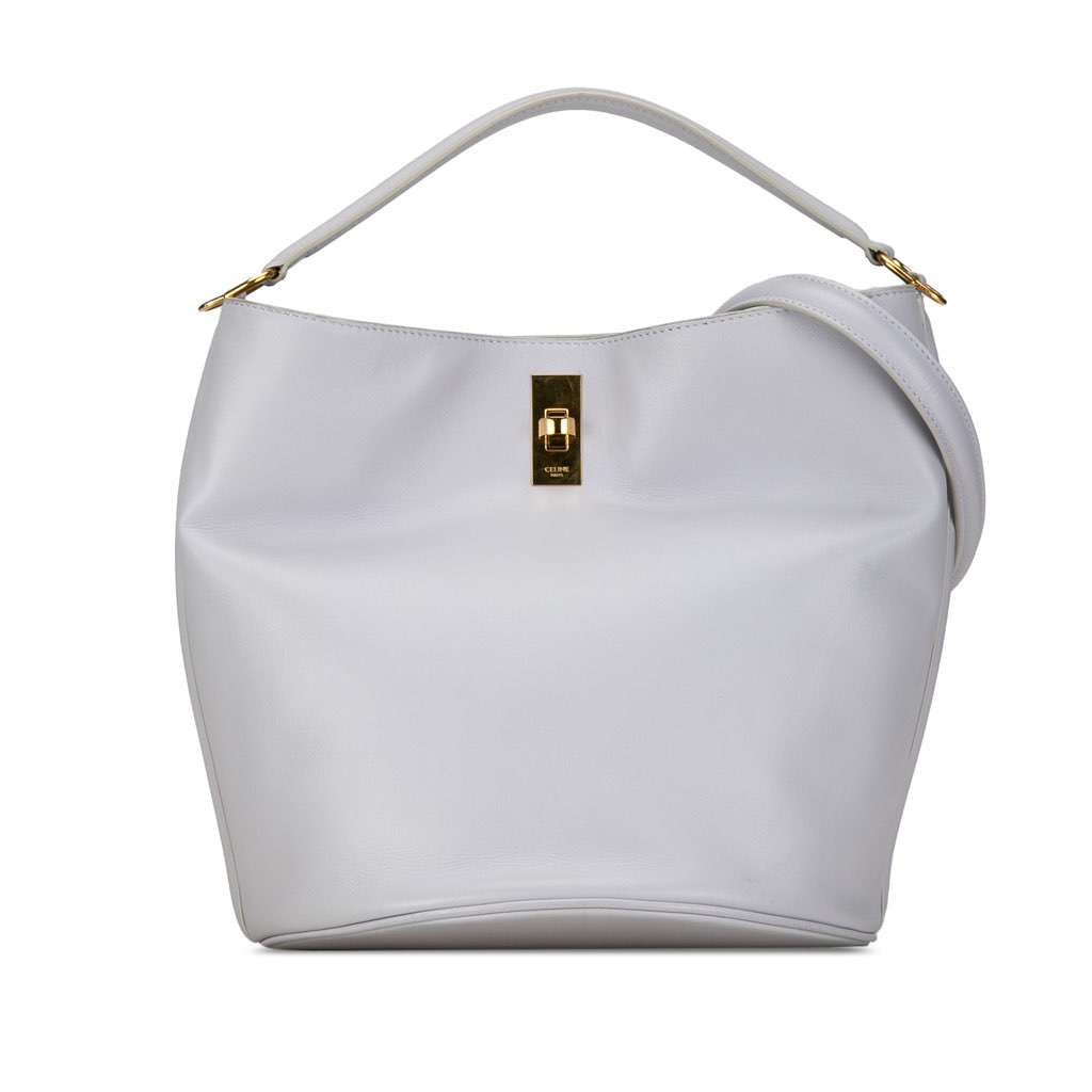 Celine Teen Bucket 16 Blue Leather Very good - Front View